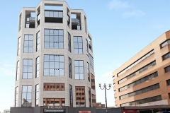 19 The Hub building exterior sky Harrow serviced apartments