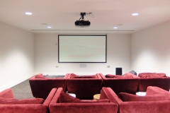 28 cinema in-house chairs and screen
